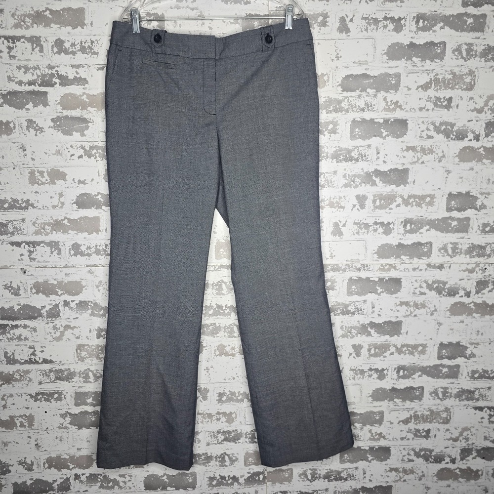NEW Ann Taylor Dress Pants Womens 14 Gray Signature Fit Bootcut Lined Trouser